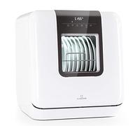 Klarstein Table Top Dishwasher, 3 Place Setting Mini Dishwasher, Quiet Operation Countertop w/ 7 Washing Programs, Small Tabletop Easy To Install Portable No Plumbing