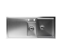 Klarstein TitanSteel kitchen sink with draining board | 100 x 45 cm (LxW)