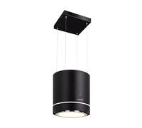 Klarstein Tron Ambience Island Cooker Hood - Kitchen Extractor Fan, Extractor Hood, 38 x 45 cm (ØxW) / 60 cm Suspension, Recirculation in 3 Stages, 540 m³/h, LED Lighting, Black
