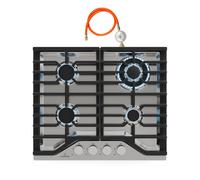 Klarstein Turbocast Gas Hob 4-burner Stainless Steel Cast Iron Holder 8 kW