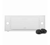 Klarstein TurboMax Built-In Cooker Hood - 75cm Kitchen Hood, 382 m³/h Air Flow Energy Efficiency, Push Button Control, Dual Modes, LED Lighting, Carbon & Grease Filters