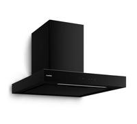 Klarstein Vapura Wall Mounted Cooker Hood - Extractor Fan 609 m³/h, Heat Sensor, Touch Control, LED Light, Energy Class Black