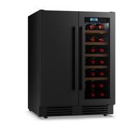 Klarstein Velaire 60cm 21 Bottles Under-Counter Dual Zone Wine Fridge Black