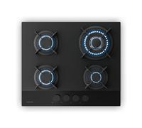 Velaire gas hob | 4-burner with electric ignition | natural gas and LPG compatible | 8000 W | 60 cm