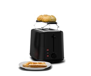 Klarstein Velaire 800W Toaster 2 Slots Black