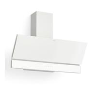 Klarstein Velaire Angled Cooker Hood 90cm - 820 m³/h Airflow, A++ Energy, Touch Control, LED Lighting, Quiet, Dishwasher-Safe Filter, Ducted & Recirculating Extractor Hood, White