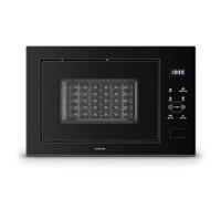 Klarstein Velaire Built-in Microwave with Grill - 25L, 850W Microwave & 1200W Grill, 8 Programs, Touch Control, Stainless Steel, Integrated Microwave Oven, Black