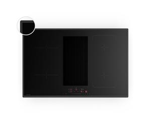 Klarstein Velaire Hybrid 80cm 4 Ring Induction Hob with Extractor Black