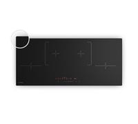 Klarstein Velaire Induction Hob - 4-Zone Built-in Induction Hob, 7000W Boost, Touch Slider, Timer, Child Lock, Residual Heat Indicator, 90cm Ceramic Glass, Minimalist Design