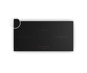 Klarstein Velaire Induction Hob - 80cm Built-in, 3-Zone, 5500W Boost, Touch Slider Control, Timer, Child Lock, Residual Heat Indicator, Glass Surface, Minimalist Design