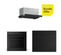 Klarstein Velaire induction hob, built-in oven, telescopic extractor hood