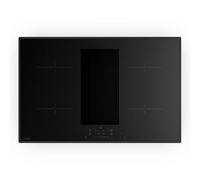 Klarstein Velaire Induction Hob with Extractor - 80cm, 4-Zone, 8400W Boost, Integrated Downdraft Extractor, Touch Slider, Timer, Child Lock, Pan Detection, Black Glass Surface