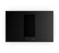Klarstein Velaire Induction Hob with Extractor - 80cm, 4 Zones, 8400W Boost, Integrated Downdraft Extractor 597 m³/h, Touch Slider, Flex Zone, Timer, Child Lock, Black Glass