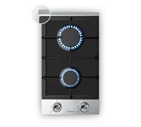 Klarstein Verosteel 30cm Gas hob 2 burners Silver