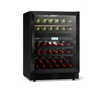 Klarstein VeroSteel 60cm 43 Bottles Under-Counter Dual Zone Wine Fridge Black