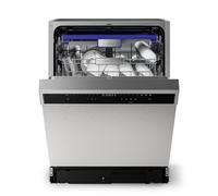 Klarstein VeroSteel 60cm Built-In Dishwasher 9 Programms Silver