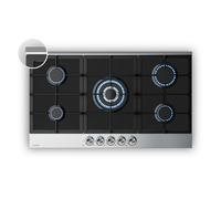 Verosteel gas cooktop 5-burner with electric ignition, compatible with natural gas and LPG, 10400W, 90cm