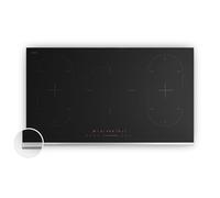 Klarstein Verosteel Induction Hob - 90cm Built-in, 5 Zones, 12200W Boost, Touch Slider, Timer, Child Lock, Residual Heat Indicator, Black Glass & Aluminum