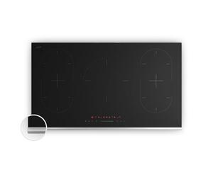 Klarstein Verosteel Induction Hob - 90cm Built-In, 5 Zones, 12200W Boost, Touch Slider, Timer, Child Lock, Residual Heat Indicator, Black Glass & Aluminum