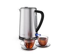Klarstein Verosteel Kettle 1.7L - Stainless Steel Electric Kettle 2200W, Modern Design, Limescale Filter, 360° Base, Auto Shut-Off