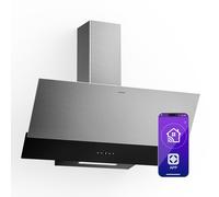 Klarstein Verosteel Smart 90cm Angled Cooker Hood Stainless Steel