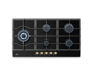 Klarstein Victoria 90cm Gas Hob 5 Burners Black