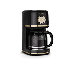 KLARSTEIN Victoria Filter Coffee Machine - Retro Design Coffee Maker, 1.5 L for up to 12 Cups, Keep-Warm Function, Anti-Drip System, Auto Shut-Off