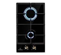 Victoria Domino gas hob 2-flame Sabaf burners glass ceramic retro look