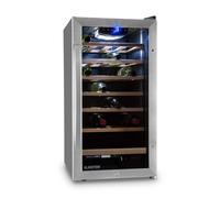 Klarstein Vinamour 43cm 26 Bottles Freestanding Wine Fridge Silver