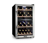 Klarstein Vinamour 48cm 45 Bottles Dual Zone Wine Fridge Silver