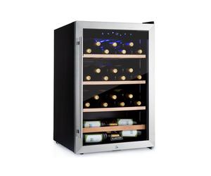 Klarstein Vinamour 54cm 48 Bottles Freestanding Wine Fridge Silver