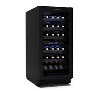 Klarstein Vinesse 38cm 32 Bottles Built-In Dual Zone Wine Cooler Black