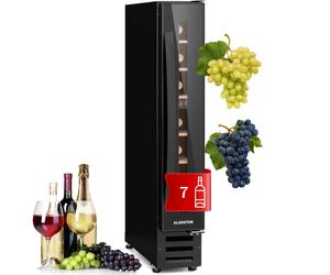 Klarstein Vinovilla 15cm 7 Bottles Under-Counter Single Zone Wine Fridge Black