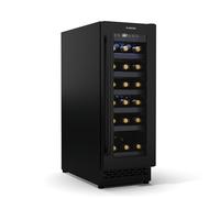 KLARSTEIN Vinovilla 18 Uno built-in wine fridge - 18 bottles, 1 zone, 5-18°C, LED touch, quiet 38 dB, matt black, illuminated, built-in wine fridge
