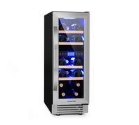 Klarstein Vinovilla 30cm 17 Bottles Under-Counter Dual Zone Wine Fridge Silver
