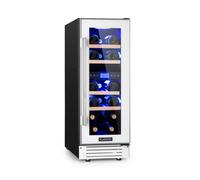 Klarstein Vinovilla 30cm 17 Bottles Under-Counter Dual Zone Wine Fridge White