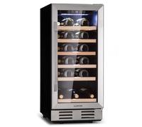 Klarstein Vinovilla 38cm 31 Bottles Under-Counter Single Zone Wine Fridge Silver