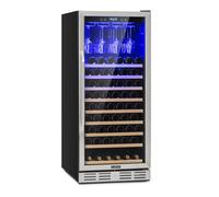 Klarstein Vinovilla 59.5cm 127 Bottles Built-Under Wine Fridge Silver