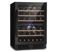 Klarstein Vinovilla 59.5cm 51 Bottles Built-Under Dual Zone Wine Fridge Black