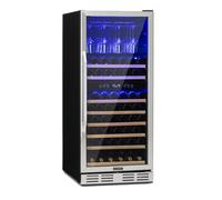 Klarstein Vinovilla 60cm 116 Bottles Under-Counter Dual Zone Wine Fridge Silver