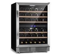 KLARSTEIN Free-standing Wine Cooler Drinks Fridge, Dual Zone Wine Fridges Drinks Cooler, Indoor/Outdoor Small Beer Fridge with Glass Door, Wine Preserving Refrigerator w/Touch Pad, 5-20°C, 51 Bottles