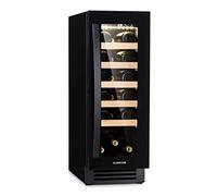 Klarstein Vinovilla Built-in Wine Cooler Drinks Fridge, Single Zone Wine Fridges, Wine Prosecco & Beer Bottles, Touch Pad, Indoor/Outdoor Bar Fridge & Wine Cooler for Garden, 5-20°C, 50L, 20 Bottles