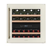 Klarstein Vinsider Victoria 60cm 36 Bottles Built-In Dual Zone Wine Fridge Cream