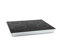 Klarstein Virtuosa 3 Ring Ceramic Hotplate, Total Power 5300W, Timer and Automatic Shutoff, Overheating Protection, Pan Recognition, Heat Display 6500W Vitrocéramique - 4 plaques