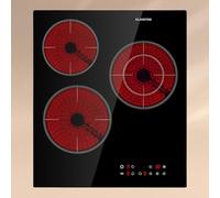Klarstein Virtuosa 3 Slim Glass-Ceramic Cooktop - 3 Cooking Zones with max. 5000 W Power, 9 Levels, Timer, Overheating Protection, Child Lock, Touch Control Panel
