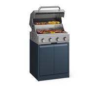 Klarstein WaldChef 4 Burner 12.8kW Outdoor Kitchen Gas BBQ Anthracite