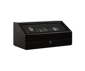 KLARSTEIN Watch Winder Display Case Holds 13 Watches, Both directions of rotation, On-off switch mounted on the back (CCW/CW)