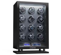 KLARSTEIN watch winder for automatic watches, automatic watch winder for 12 watches, automatic watch winder with acrylic door, automatic watch winder, blue LEDs, watch winder with 5 TPD settings