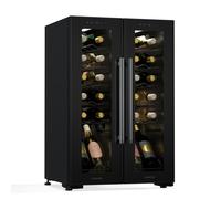 Klarstein Wine Refrigerator 24 bottles 2 zones LED Wine Fridge Beer Cooler LED