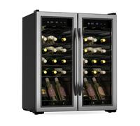 Klarstein Wine Refrigerator 36 bottles 2 zones LED Wine Fridge Beer Cooler LED